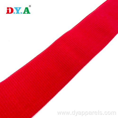 Wide 50mm Red Brushed Plush Elastic Band